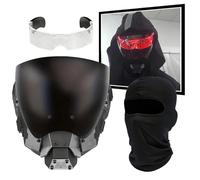 YChoolco Conjunto de máscara Punk Cosplay Máscara mecánica Cyberpunk Máscara Protectora de Paintball Airsoft Estilo futurista para Disparar o Fiesta