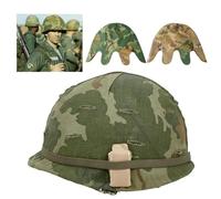 YChoolco Funda for Casco Mitchell M1 de Camuflaje Estadounidense de la Segunda Guerra Mundial, réplica de Casco de Camuflaje de Dos Caras de la Segunda Guerra Mundial for Operaciones de Campo.