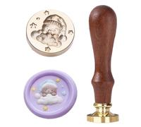 Ychostamp Sello de cera de oso - Bonito sello de cera de sellado de bebé, troquel de latón para invitaciones y sobres