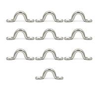 YCHUCH 10 piezas de acero inoxidable Bimini almohadilla superior de barco correas de ojo de amarre Kayak Deck Bucles punto de anclaje para kayak, canoa, aparejo, pantalones cortos acolchados de