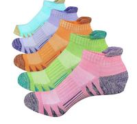 YCHUCH 5 pares de calcetines de ciclismo que absorben la humedad para hombres y mujeres, deportes, correr, tobillos, ligeros, cortos, entrenadores, para correr