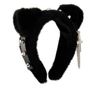 YCHUCH Accesorios para el pelo, diademas realistas con orejas de gato, carnaval, fiesta, peluche, entusiastas de la película, fiesta, juegos de rol, animes, maquillaje, diadema