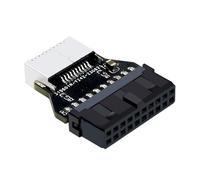 YCHUCH Adaptador interno USB tipo E en ángulo recto de 90 grados para panel frontal USB 3.0 USB 3.1 puerto de placa base, adaptador USB tipo E