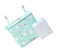 YCHUCH Almohadillas frías portátiles para colgar con bolsas de hielo para mascotas pequeñas, alfombrilla de tela transpirable y lavable para jaulas y transportadores de viaje, bolsa de hielo para