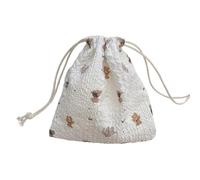 YCHUCH Bolsa de poliéster reutilizable con cordón, organizada para herramientas de belleza, joyas, prácticos, accesorios de viaje, estuche reutilizable organizado, Pequeño elefante gris, One Size