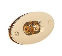 YCHUCH Bolsa ovalada con cierre giratorio para estuche, cierre de hebilla para bolsos, accesorios, cierres rectangulares, Gold, One Size