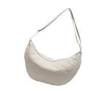 YCHUCH Bolso bandolera de nailon ligero con diseños acolchados, correa ajustable para viajeros y estudiantes, bolso de viaje, beige, One Size