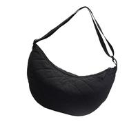 YCHUCH Bolso bandolera de nailon ligero con diseños acolchados, correa ajustable para viajeros y estudiantes, bolso de viaje, Black, One Size