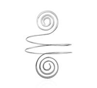 YCHUCH Brazalete de aleación en espiral para parte superior del brazo, brazalete de brazalete egipcio, accesorio de disfraz para mujer, color dorado y plateado, soportes para mangas de camisa para