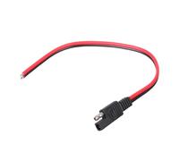 YCHUCH Cable de alimentación resistente a 2 pines, 14 AWG DC12/24 V, 15 A, conectores universales para aplicaciones marinas automotrices, cable de alimentación SAE para automoción