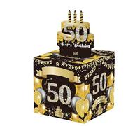 YCHUCH Caja de dinero de cumpleaños con tarjeta de feliz cumpleaños y decoración, hecha a mano, extraíble, caja de regalo interactiva para fiestas, cumpleaños, dinero