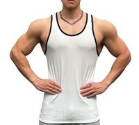 YCHUCH Camiseta de entrenamiento para hombre, transpirable, atlética, sin mangas, para tenis, entrenamiento de fuerza, correr, camiseta atlética