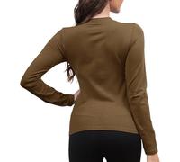 YCHUCH Camiseta deportiva transpirable de manga larga de tela de secado rápido. Disfruta de la comodidad para un entrenamiento intenso, ropa deportiva elegante para mujer