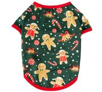 YCHUCH Camiseta estampada para mascotas, transpirable, para Navidad, día de San Valentín, vacaciones, para perros, Navidad