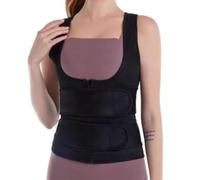 YCHUCH Chaleco de entrenamiento de cintura para mujer, pérdida de peso y quema grasa, aplana tu vientre, entrenador de varios tamaños para mujeres y hombres, Negro, XXX-Large