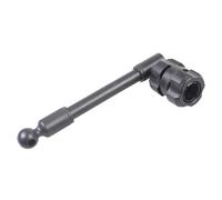YCHUCH Conector giratorio de 360 grados en forma de L de 17 mm para extender soportes de teléfono de coche y tabletas, adaptadores de cabeza de bola doble en forma de L