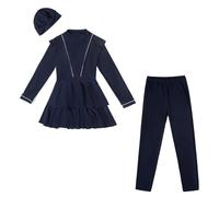 YCHUCH Conjunto de traje de baño modesto de 3 piezas para mujer, traje de baño, bikinis, parte superior, pantalones conservadores, traje de baño musulmanes, cobertura completa