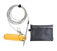 YCHUCH Cuerda de pesca de lanza de desmontaje rápido con flotador de cable inoxidable y anzuelo de aguja de pescado, equipo de pesca de acompañante de fusil de agua salada