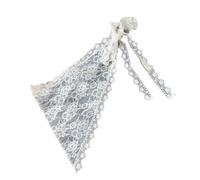 YCHUCH Elegante falda de encaje floral triangular en capas para mujer, delantal corto coreano, atado para cubrir la cadera, pareo, bufanda, chal de encaje para mujer, Encaje triangular blanco, Talla