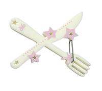 YCHUCH Elegante llavero acrílico con cerezas y delfín, accesorio temático marino para mujeres de moda y llavero de moda para regalar, Cuchara de tenedor, Talla única