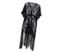 YCHUCH Elegante vestido de playa de encaje para mujer, tankini, chal, traje de baño al aire libre, cárdigan, vestido de playa casual