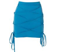 YCHUCH Falda de tubo de cintura alta para mujer, faldas cortas de verano a juego, elegantes para cruzar, con cordones, mini ajustada, de verano, para mujer, cintura alta, con cordones cruzados, mini