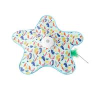 YCHUCH Juguete silencioso de gato con base de copa de absorción y accesorios reemplazables para gatos activos, accesorios de plumón reemplazables