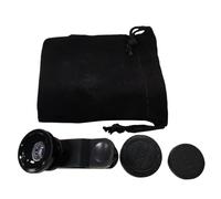 YCHUCH Lente de cámara 3 en 1 para teléfono móvil, portátil, con clip, ojo de pez, gran angular, macro, ojo de pez, lente de fotografía de paisaje