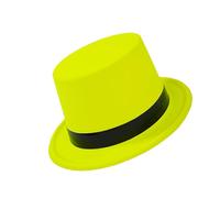 YCHUCH Neoncolors - Sombrero alto fluorescente para discoteca, fiesta temática de adultos, actuaciones teatrales, disfraz de artistas escénicos, accesorio de moda