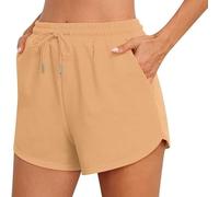 YCHUCH Pantalones cortos deportivos para mujer, transpirables, con cordón, para correr, correr, gimnasio, entrenamiento, deportes, con cordón transpirable