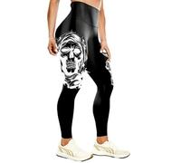 YCHUCH Pantalones de yoga que brillan en la oscuridad, pantalones deportivos de cintura alta, leggings deportivos de cintura alta, leggings deportivos que brillan en la oscuridad para correr