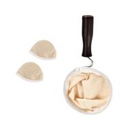 YCHUCH Paquete de 3 bolsas de filtro de café de algodón de varios tamaños, prácticas para la preparación diaria, lavable, de tela, colador de calcetines con mango de madera