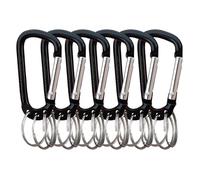 YCHUCH Paquete de 6 mosquetones de tipo pesado para escalada con bloqueo automático para diversas condiciones climáticas, mochilas de montañismo, mosquetón