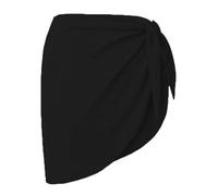 YCHUCH Pareos de playa para mujer, faldas de traje de baño transpirables, cubiertas de color sólido, cubierta corta para mujer, cubierta de traje de baño para ropa de playa