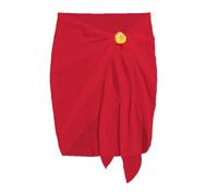 YCHUCH Pareos de playa para mujer, media cubierta, falda de traje de baño de gasa para vacaciones, para cubrir y envolver, faldas de traje de baño