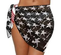 YCHUCH Pareos y envolturas de traje de baño para mujer, faldas estampadas para vacaciones, para natación, falda de gasa