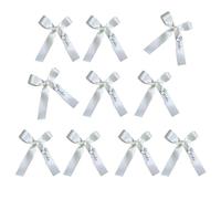 YCHUCH Perchas de madera maciza blanca con adornos para novia, damas de honor, arte de alambre y perlas para novias, regalo de ducha, perchas de madera maciza con lazos