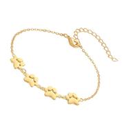 YCHUCH Pulsera resistente de acero inoxidable con diseño de patas de mascota que ofrece un encanto único y elegante a cualquier atuendo, elige joyas de acero inoxidable, talla única, como se describe
