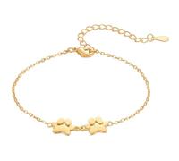 YCHUCH Pulsera resistente de acero inoxidable con diseño de patas de mascota que ofrece un encanto único y elegante a cualquier atuendo, elige joyas de acero inoxidable, talla única, como se describe