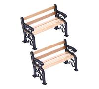 YCHUCH Sillas de parque en miniatura, figura modelo para casa de muñecas 1/12, paisaje, jardín, escena, muebles, proyecto de manualidades, decoración de paisaje, sillas de casa de muñecas