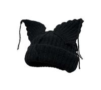 YCHUCH Sombrero encantador para mujer, para jóvenes, a la moda, informal, para invierno, adecuado para hombres y mujeres, sombrero negro simple, Negro, Talla única