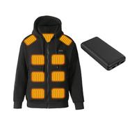 YCHUCH Sudadera con capucha con 6 zonas de calefacción y 3 niveles de temperatura, incluyendo batería recargable para hombres y mujeres, uso al aire libre, chaqueta, g, XXX-Large