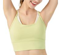 YCHUCH Top deportivo para mujer, esencial, suave, transpirable, soporte para el pecho, equipo de entrenamiento, lencería transpirable