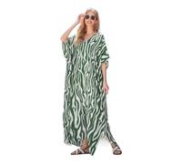 YCHUCH Vestido caftán de playa para mujer, salida de baño de manga corta para mujer