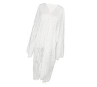 YCHUCH Vestido de salida de baño, casual, ropa de playa, cárdigan, color sólido, transparente, para salidas, elegante vestido de playa