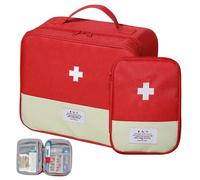 YCHYAN 2 Piezas Botiquin de Primeros Auxilios, Portátil Mini Kit de Primeros Auxilios, Clasificación de as Mallas Bolsa Botiquin, Bolsa Medicamentos Viaje, Adecuado para el Hogar, Oficina, Senderismo