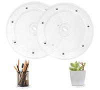YCHYAN 2 Piezas de Especiero Giratorio Universal Transparente, Plato Giratorio de 15 Cm, Plato Giratorio de 360 Grados, Multiusos, Rodamientos con Bolas de Acero, Adecuado para Pantallas, Manualidades