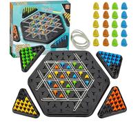 YCHYAN Juego de Triángulos, Puzzle para Niños Chain Triangle Chess Game, Divertido Triángulo Juego de Estrategia, Juego de Ajedrez Triangular, Adecuado para la Interacción Entre Padres e Hijos