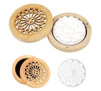 YCHYAN Piedra Aromática para Aromatizar con Caja de Madera, Piedras Perfumadas para Aceites Esenciales, Perfumadas Difusor de Aceite de Madera, Adecuado para Habitaciones, Oficinas, Coches