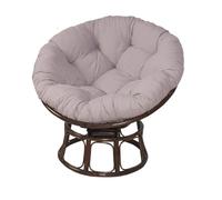YCHYLIQ Cojín Redondo para Sillón Papasan - Suave y Grueso, para Ratán, Jardín, Balcón y Sala de Estar al Aire Libre (Gris, 120x120CM)